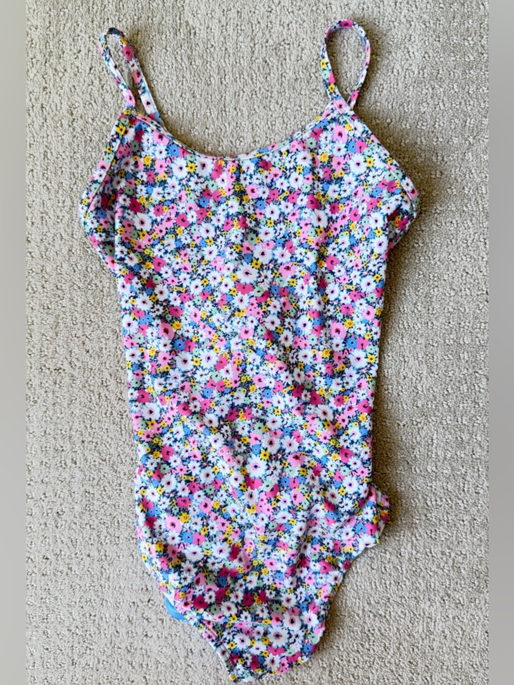 Old Navy Girls Pink Floral One-Piece Swimsuit